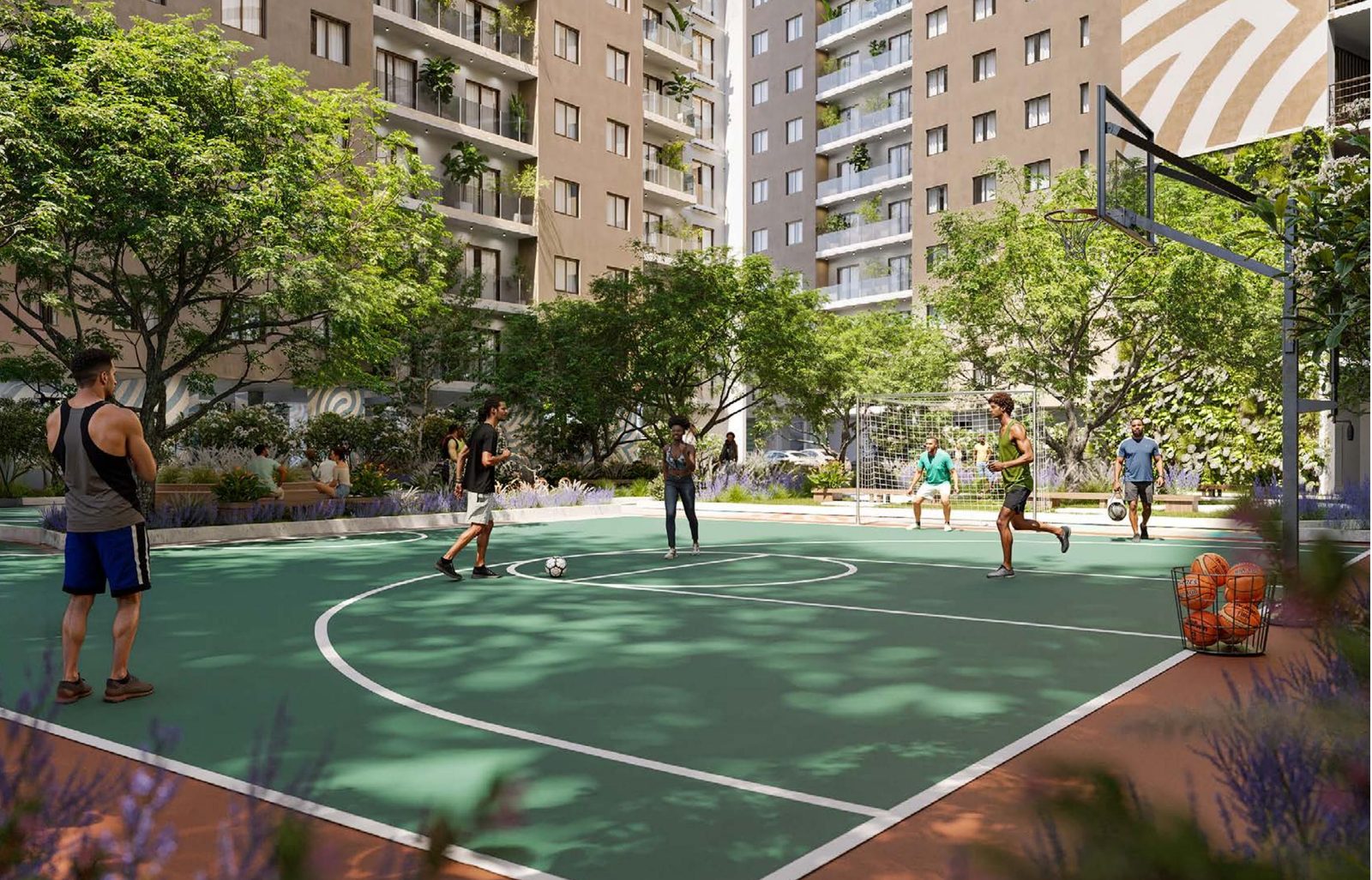 Sunrise multi-purpose court