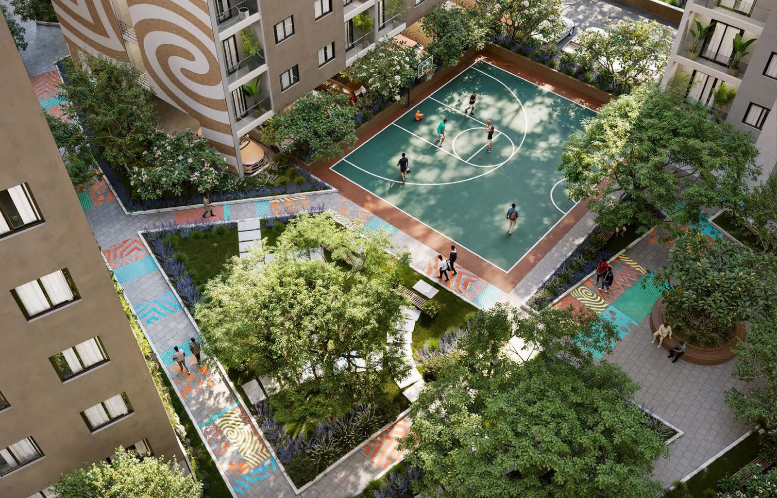 Sunrise courtyard